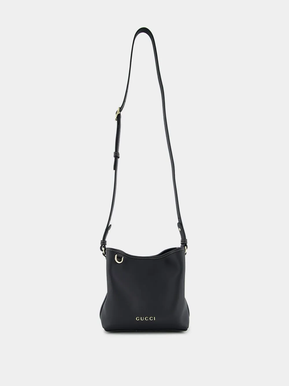 Black GG Emblem Mini Bucket Bag