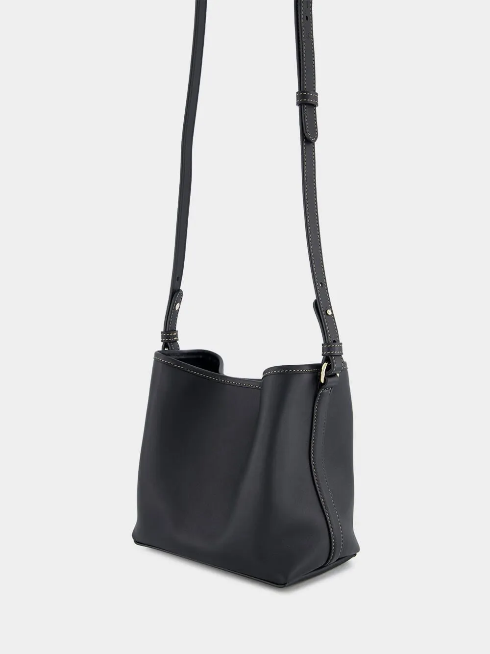 Black GG Emblem Mini Bucket Bag