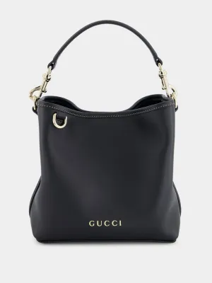 Black GG Emblem Mini Bucket Bag