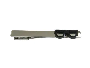 Black Glasses Square Tie Clip
