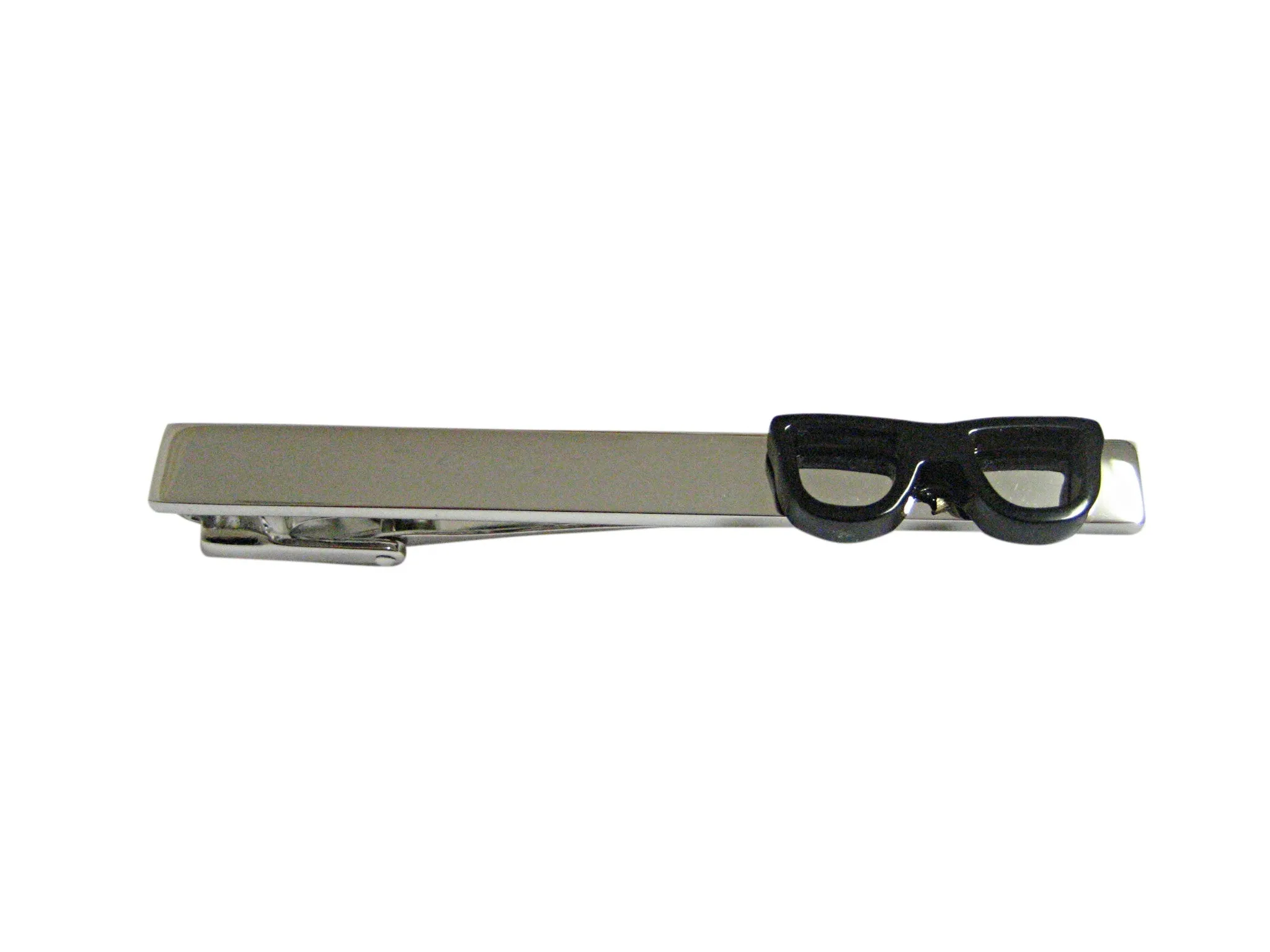 Black Glasses Square Tie Clip