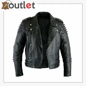 Black Studded Leather Jacket