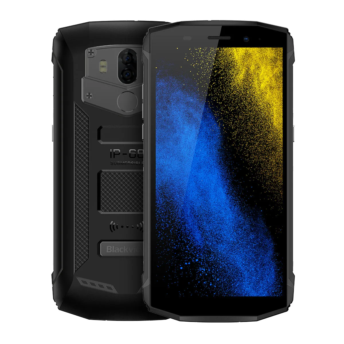 Blackview BV5800 Pro Mobile Phone - Waterproof IP68,5.5 Inch,Android 8.1,5580mAh,Wireless Charging,NFC,Black,