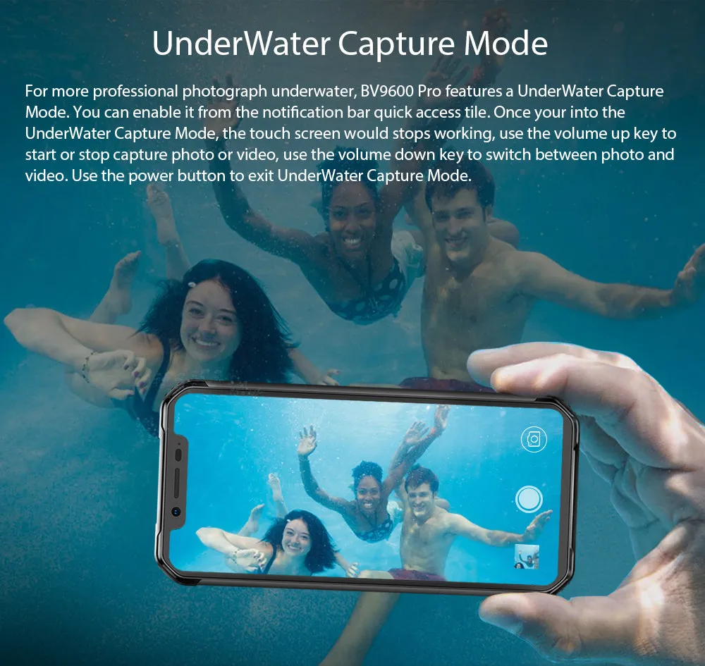 Blackview BV9600 Pro IP68 Waterproof Mobile Phone Helio P60 6GB   128GB 19:9 6.21"" FHD AMOLED NFC Android 8.1 5580mAh Silver