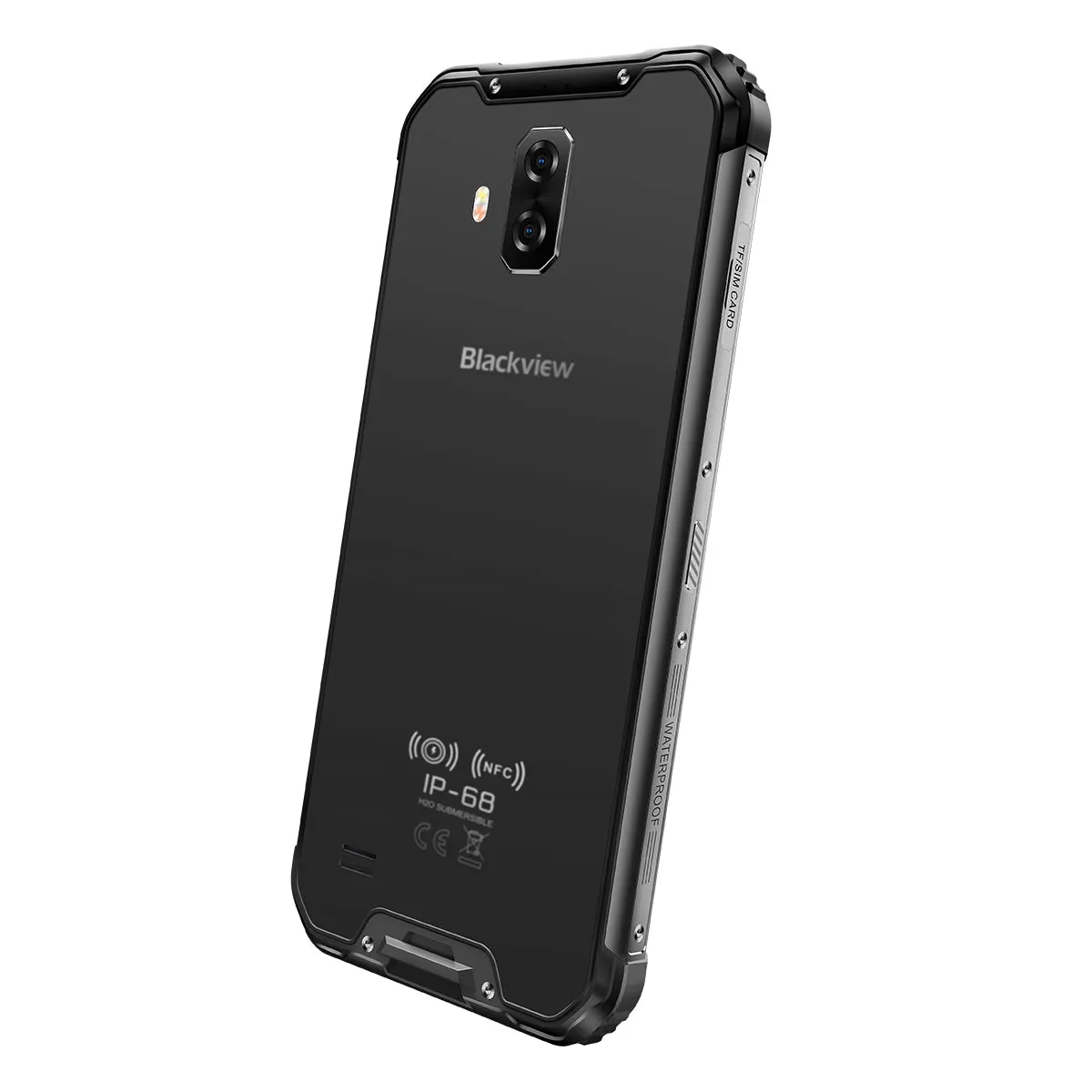 Blackview BV9600E Mobile Phone Waterproof Helio P70 Global 4G 6.21"" Android 9.0 Smartphone 4GB RAM 128GB MT6771T 5580mAh Silver_European regulations