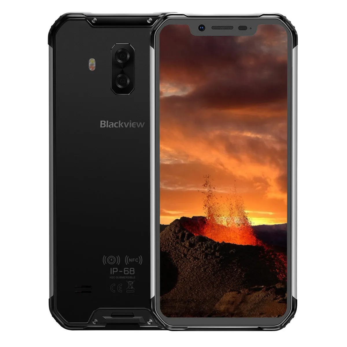 Blackview BV9600E Mobile Phone Waterproof Helio P70 Global 4G 6.21"" Android 9.0 Smartphone 4GB RAM 128GB MT6771T 5580mAh Silver_European regulations