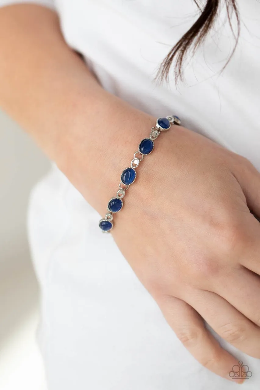 Blissfully Beaming Blue Paparazzi Bracelet