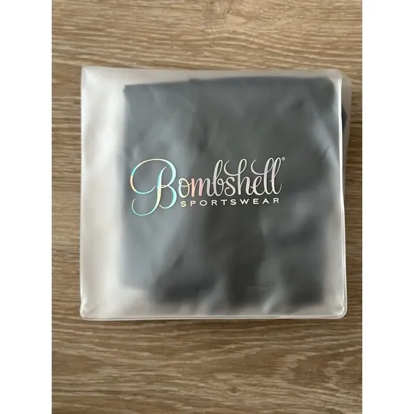 Bombshell Sports Wear Sculpted BodySuit Shorts Black Size M Brand New
