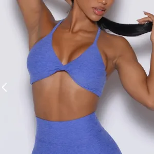 Bombshell Sportswear Twist Mini Bra, Violet Blue