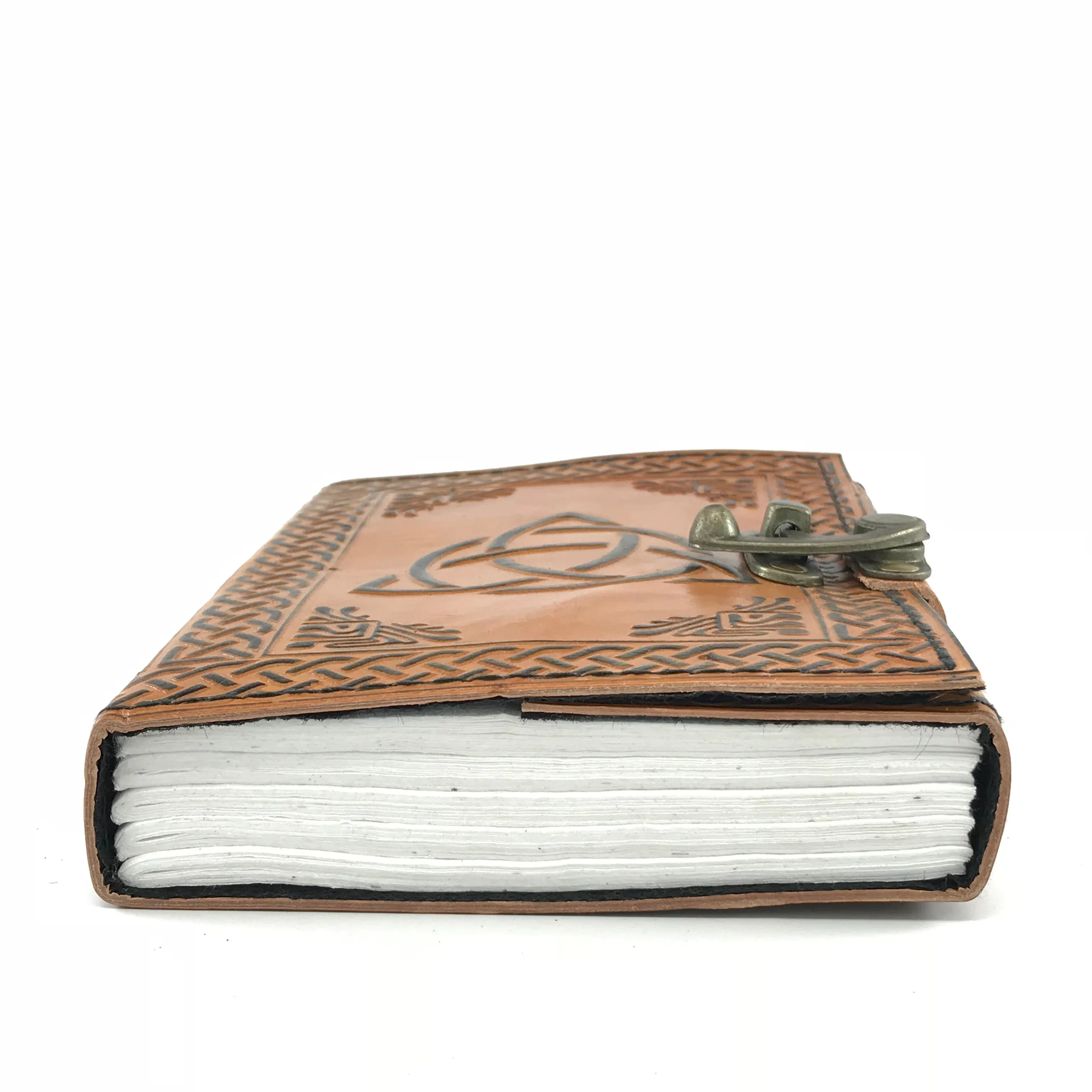 Brown Pentacle Leather Blank Book with Latch