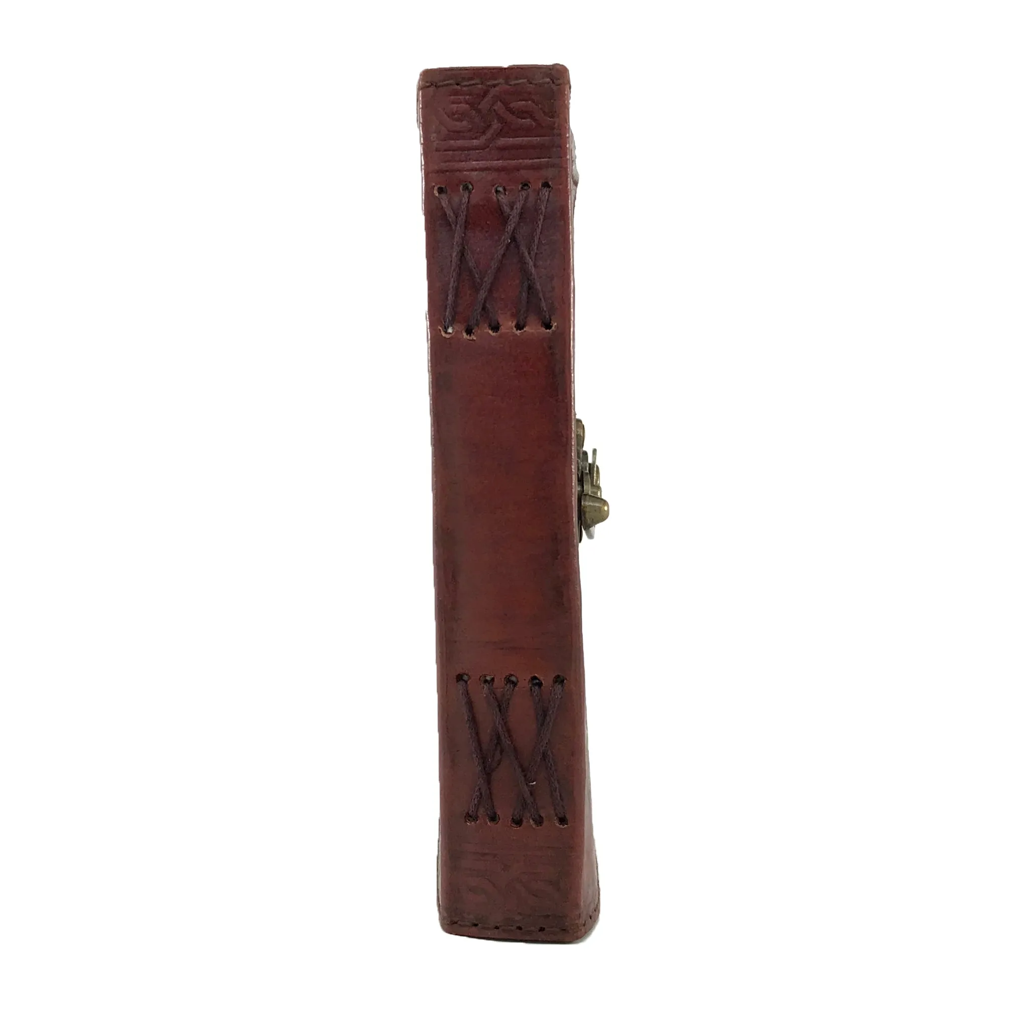 Brown Pentacle Leather Blank Book with Latch