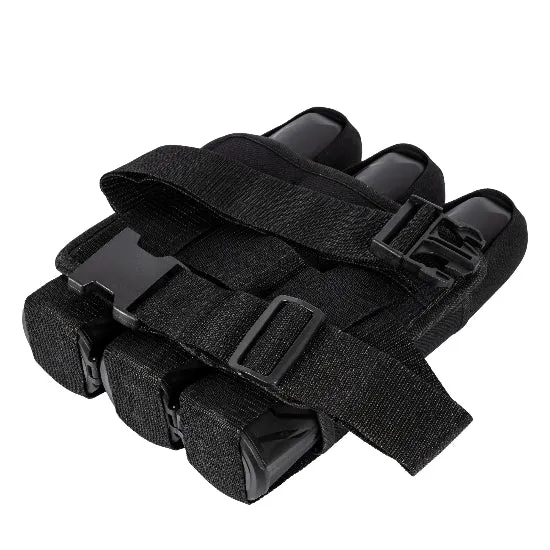 BSX 3 Pod Paintball Pouch with Belt - Black