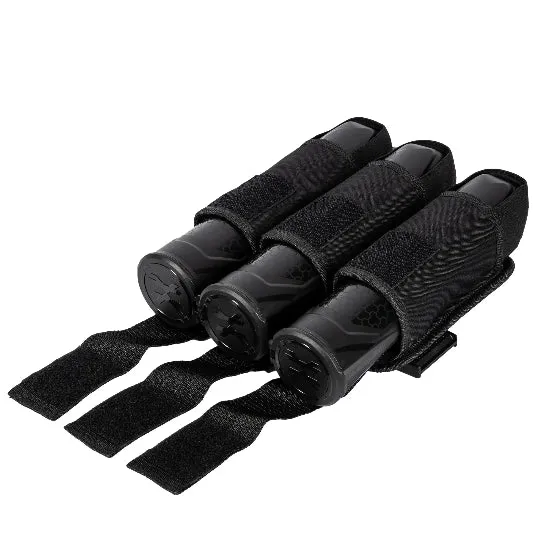 BSX 3 Pod Paintball Pouch with Belt - Black