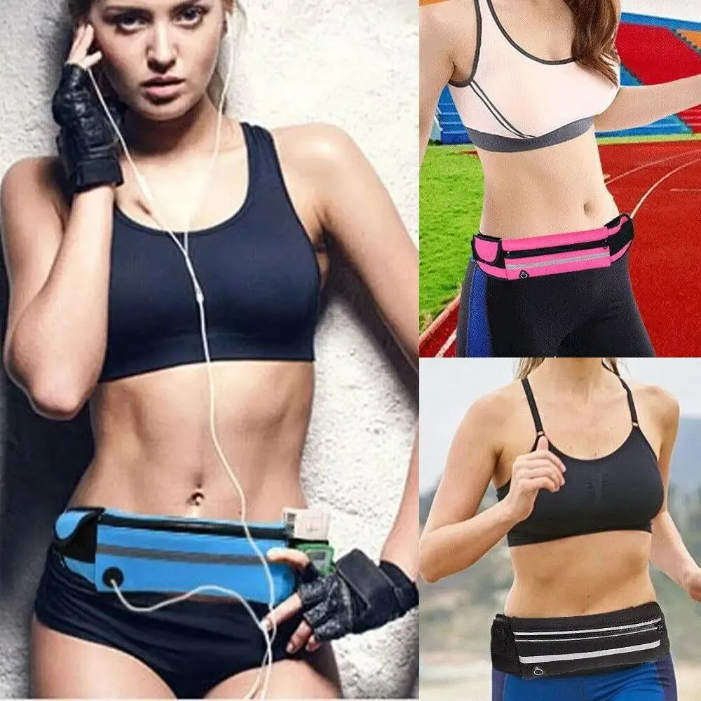 Bum Bag Sport Waist Bags for Women Men Pouch Fanny Pack Travel Running Belt Zip Sport Bags Waist Running Bags Sports Phone Bag