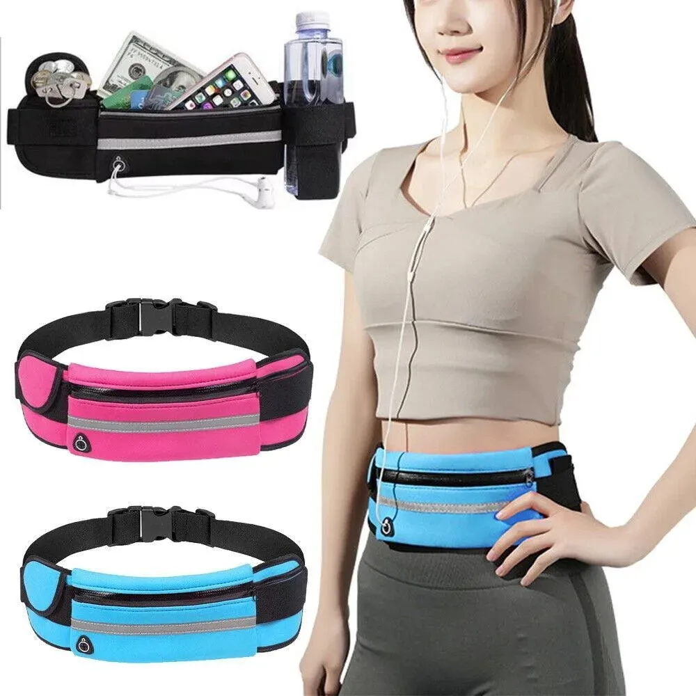 Bum Bag Sport Waist Bags for Women Men Pouch Fanny Pack Travel Running Belt Zip Sport Bags Waist Running Bags Sports Phone Bag