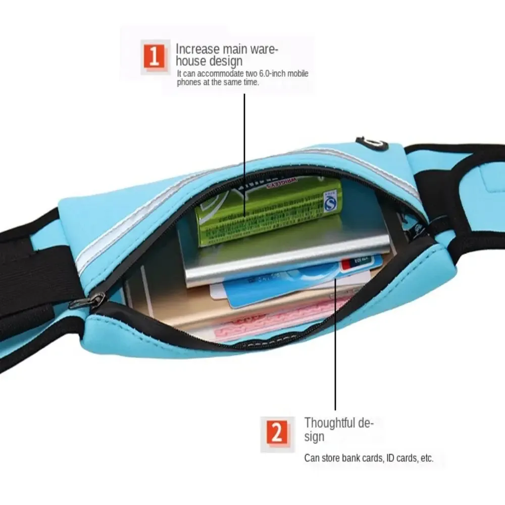 Bum Bag Sport Waist Bags for Women Men Pouch Fanny Pack Travel Running Belt Zip Sport Bags Waist Running Bags Sports Phone Bag