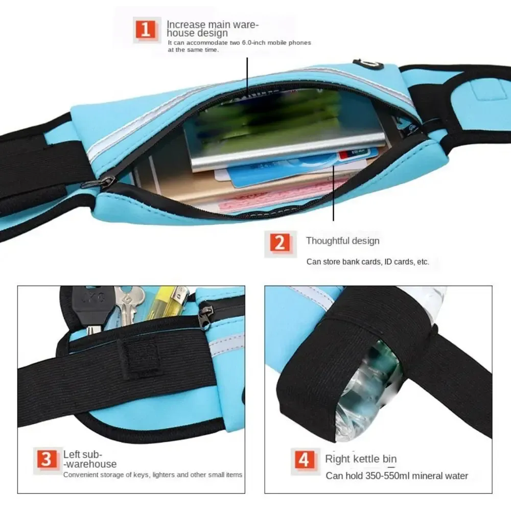Bum Bag Sport Waist Bags for Women Men Pouch Fanny Pack Travel Running Belt Zip Sport Bags Waist Running Bags Sports Phone Bag