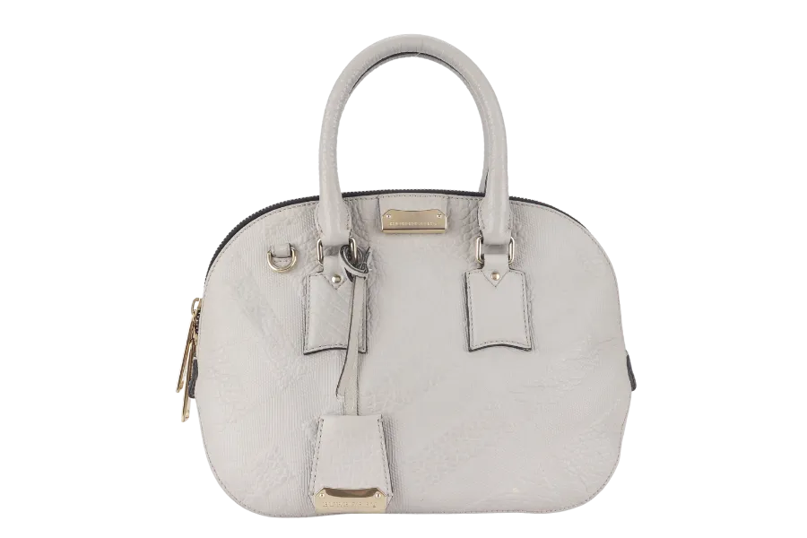 BURBERRY ORCHARD TOTE BAG GREY COWHIDE GOLD HARDWARE NO DUST COVER
