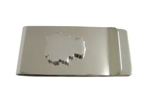 Cambodia Map Shape Money Clip