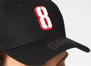 CAP Formula One 1 Haas F1 Racing Driver New! Grosjean No.8 Black Hat Embroidered