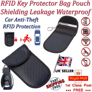 Car Key RFID Signal Blocking Blocker Faraday Cage Pouch Anti-Theft Keyless Bag
