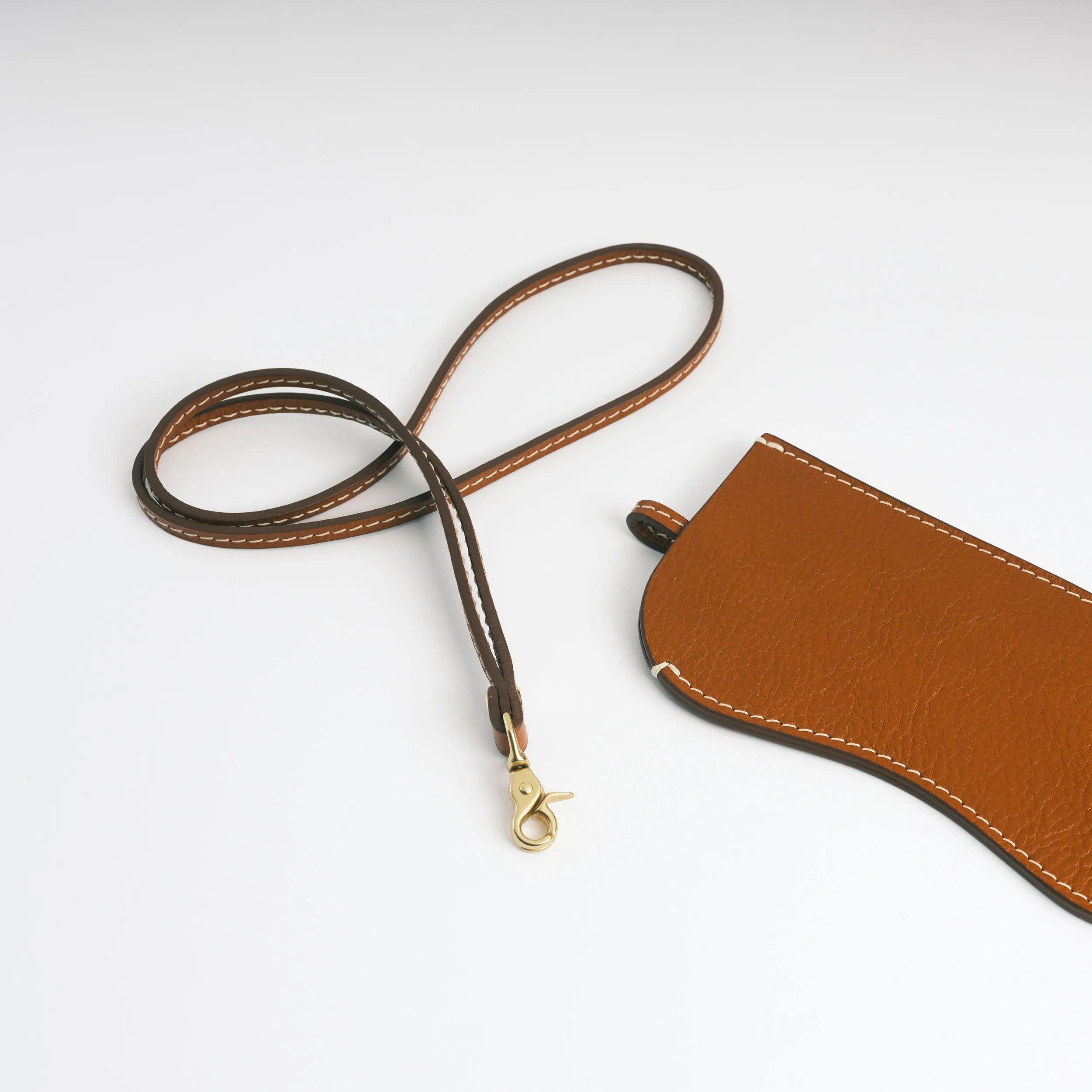 Ceci Sunglass Case in Leather Brown