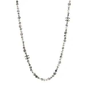 Chanel 2013 Graffiti Necklace CC Logo 42" Strand Pollack Splatter