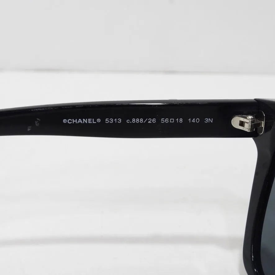 Chanel 5313 CC Butterfly Signature Sunglasses Black
