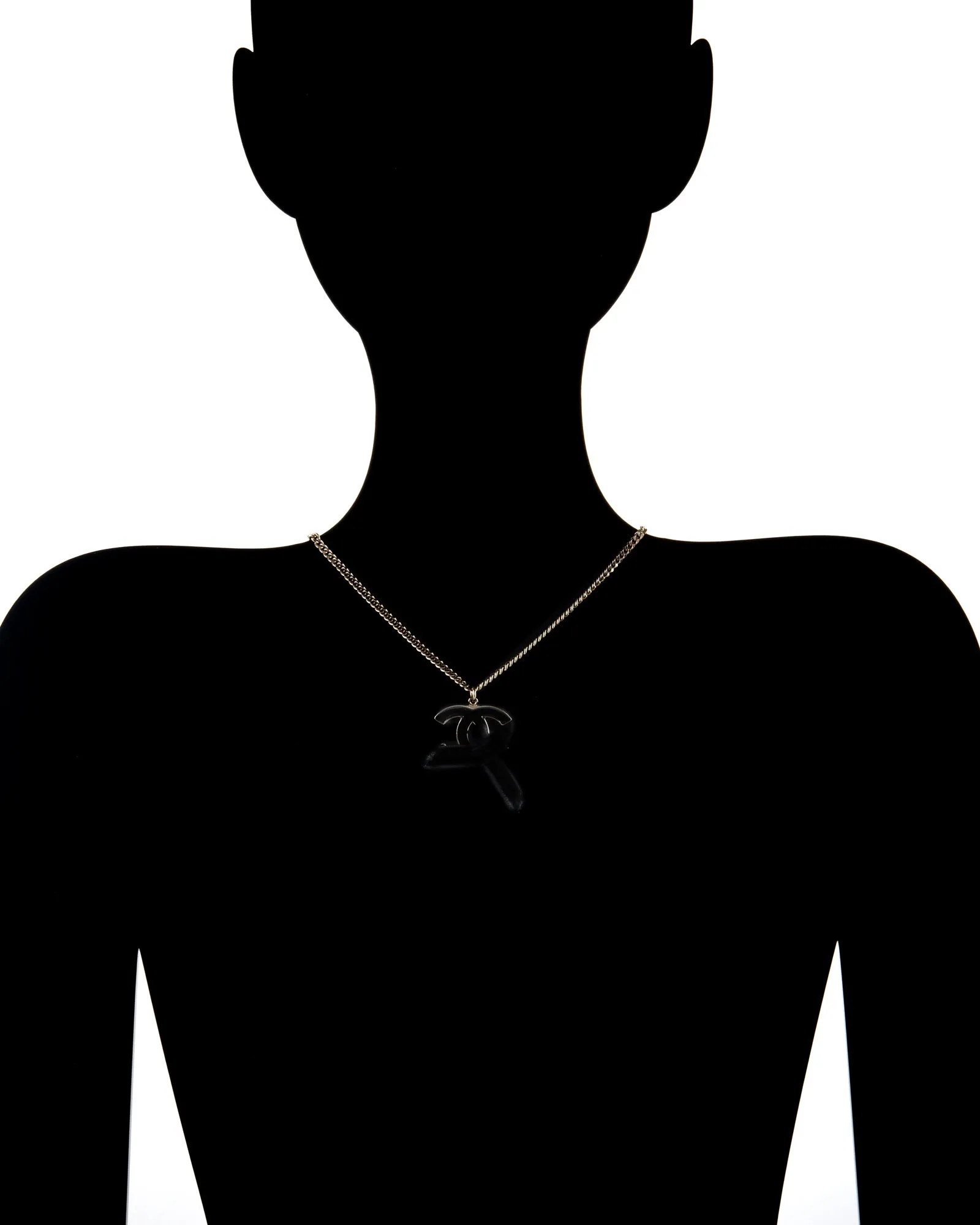 Chanel CC Logo Necklace Black Velvet Bow Circa 2007 Cruise Collection