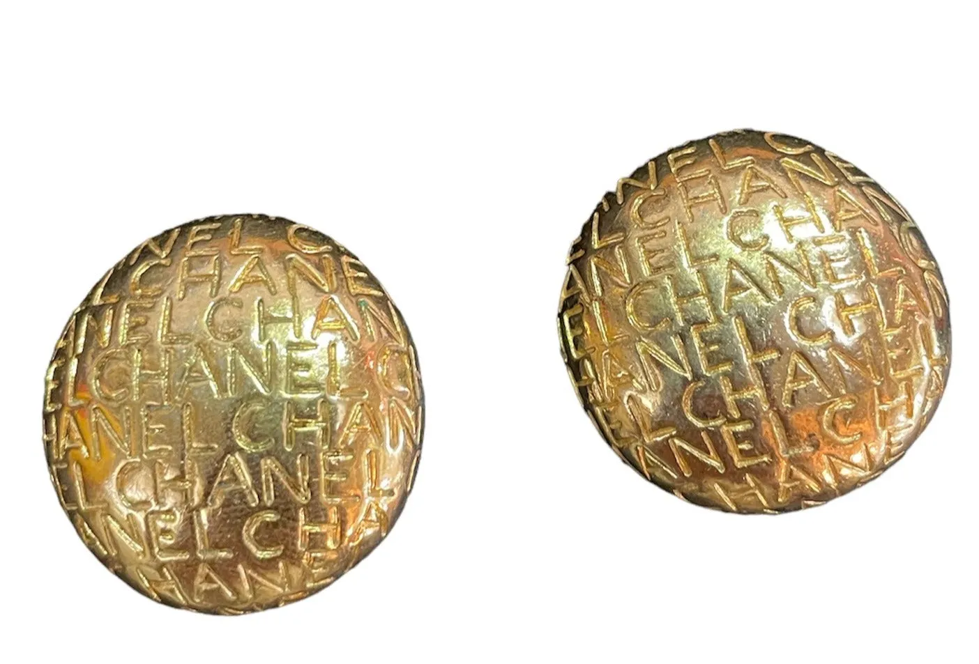 Chanel Gold Tone Logo Demi Parure with Coco Chanel Portrait