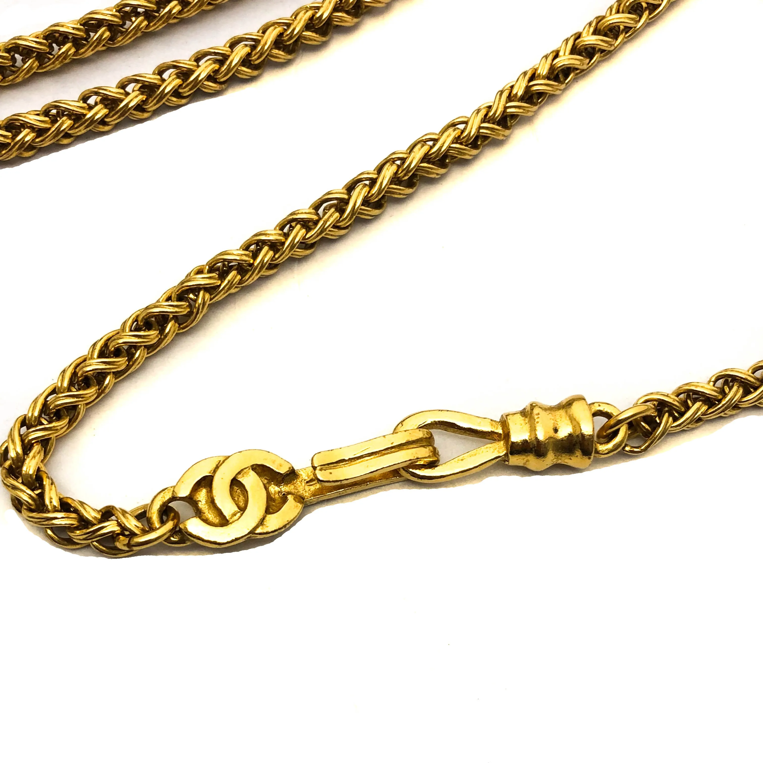 Chanel Vintage Rare Logo Cross Necklace