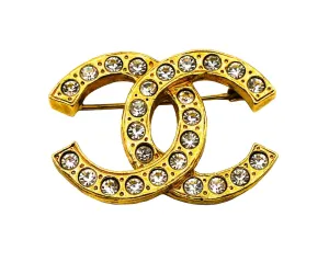 Chanel Vintage Rare Rhinestone Pin