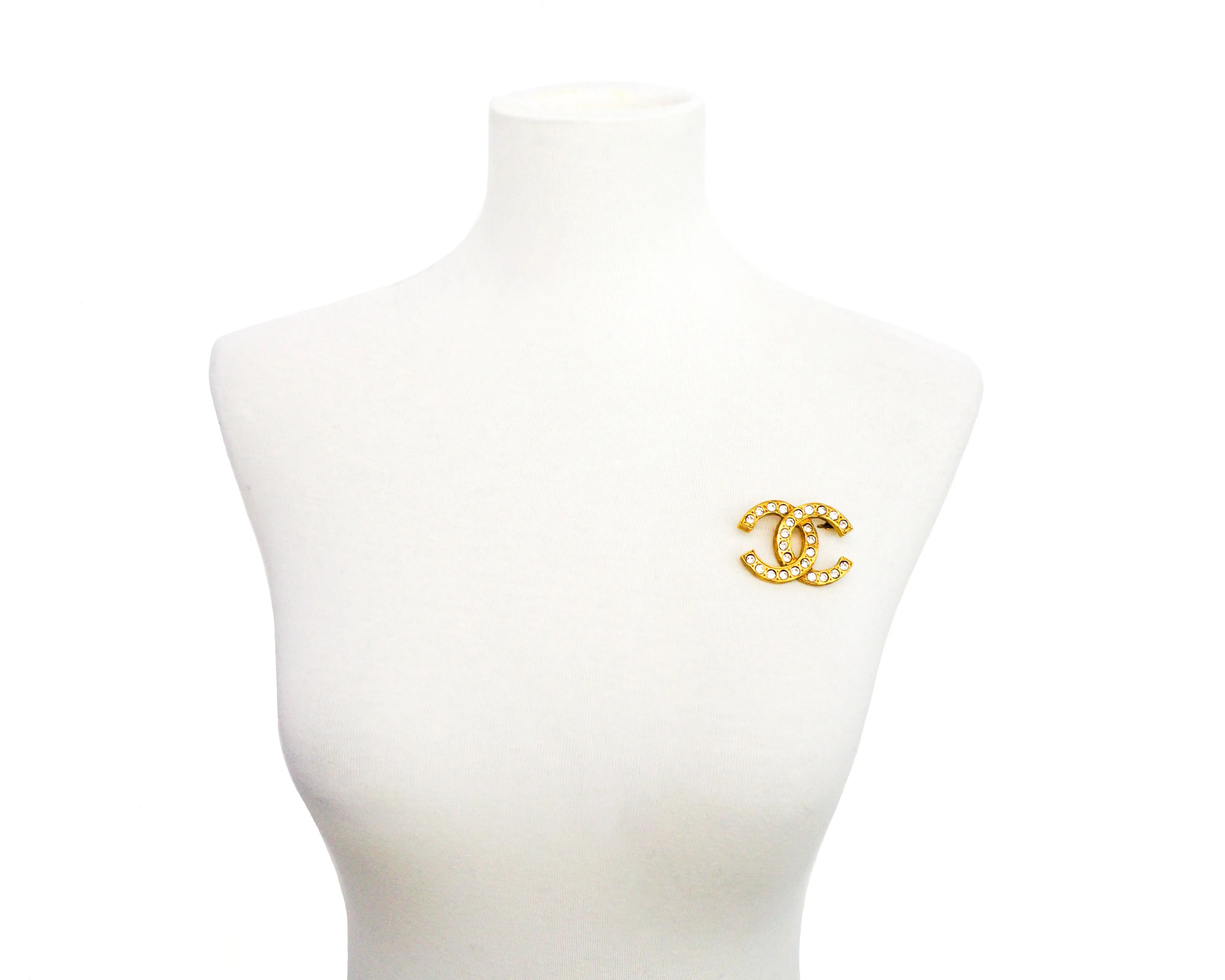 Chanel Vintage Rare Rhinestone Pin