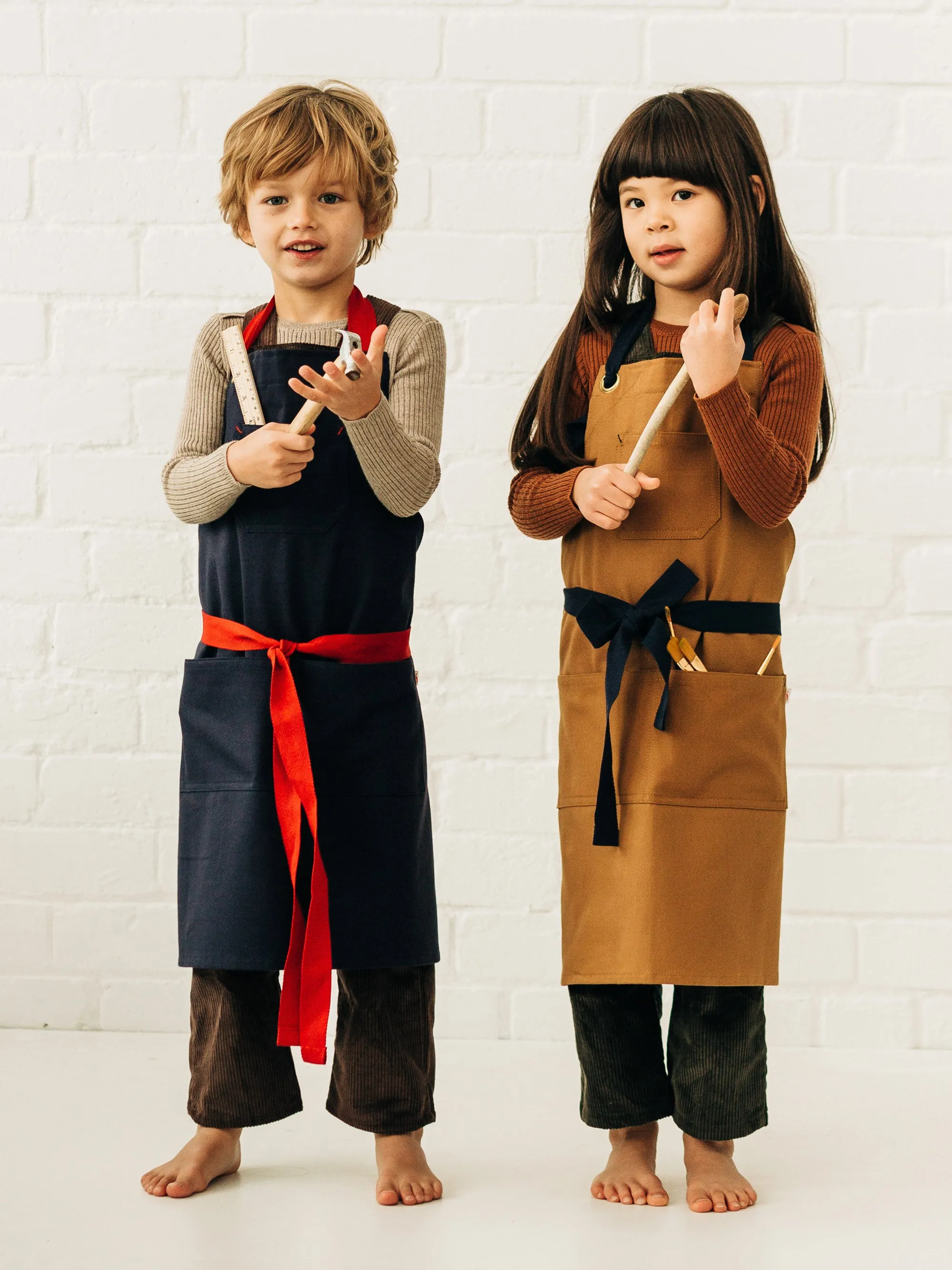 Childrens MAKER Apron - Tan