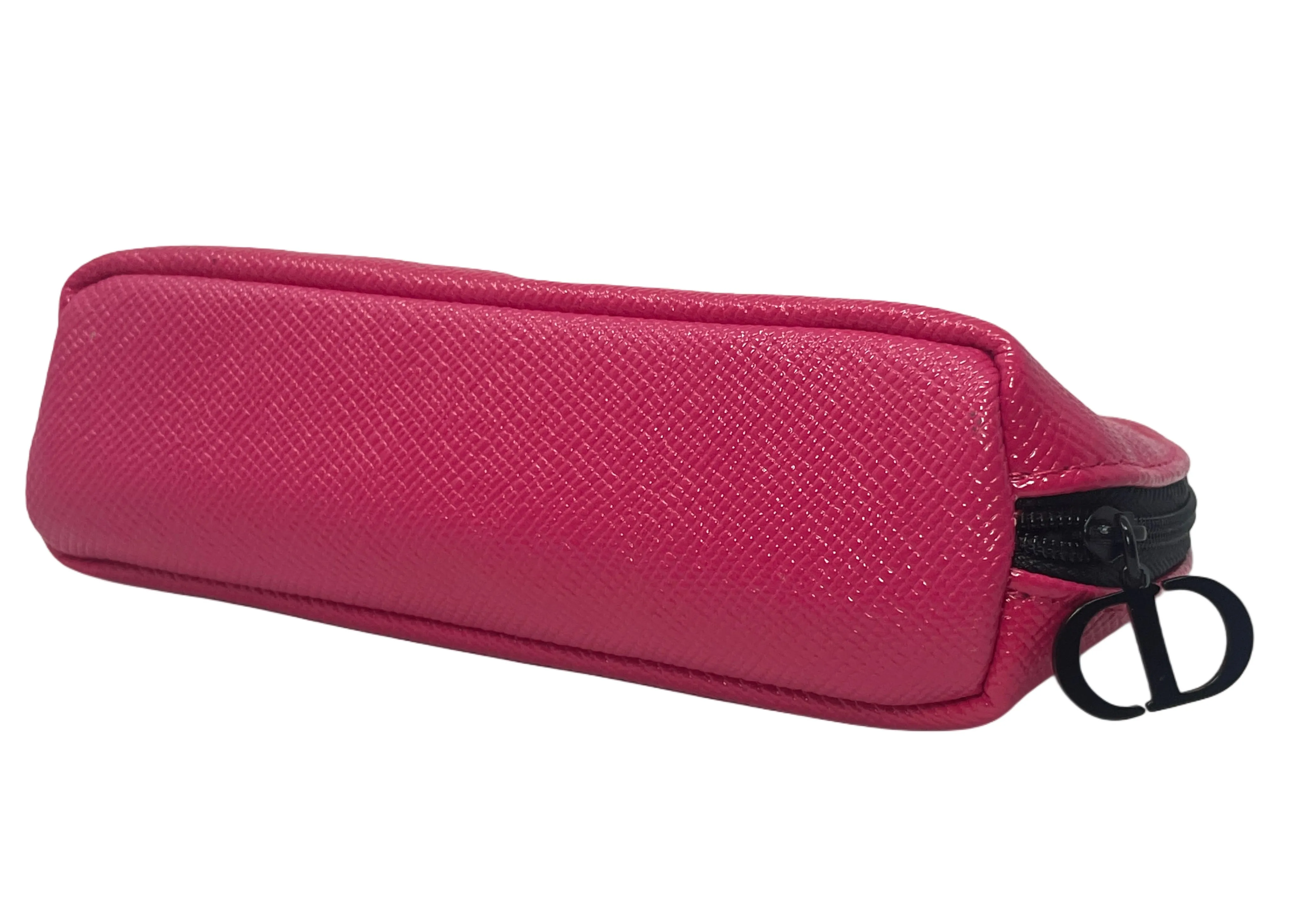 Christian Dior Fuchsia Makeup Bag with CD Zip-pull