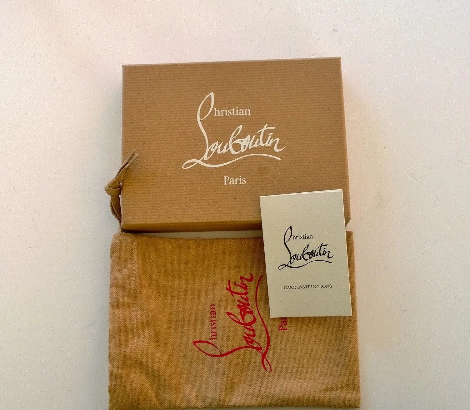 Christian Louboutin Burgundy Kios Card Holder Dark Grey studs