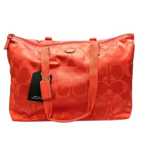 Coach Orange Tote Bag With Detachable Pouch