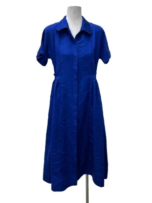 Cobalt Blue Puff Sleeve Dress