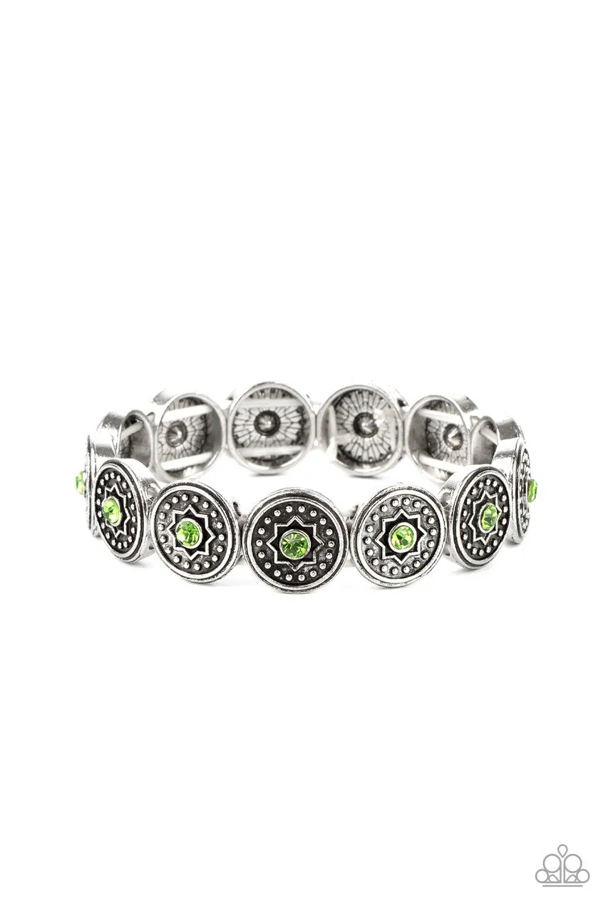 Colorfully Celestial Green Paparazzi Bracelet