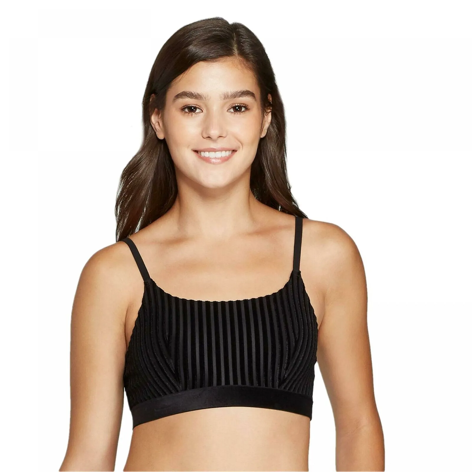 Colsie Women's Velvet Ribbed Bralette