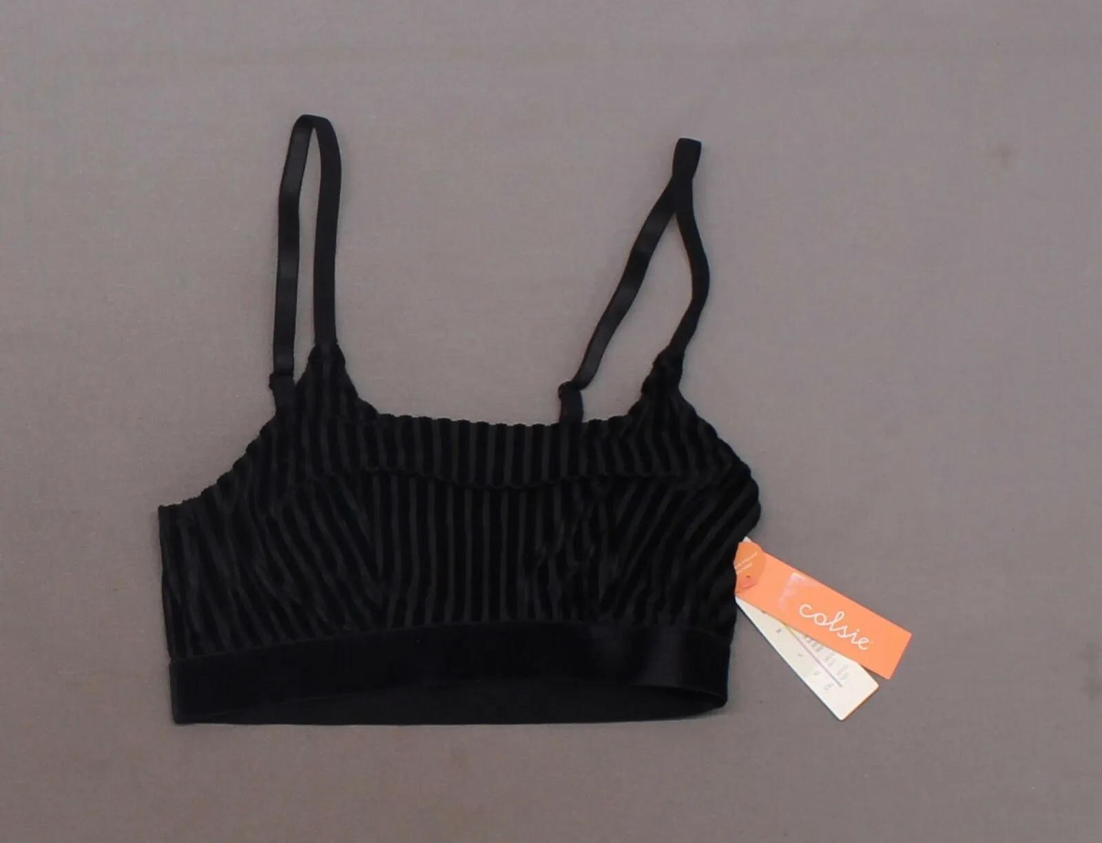 Colsie Women's Velvet Ribbed Bralette