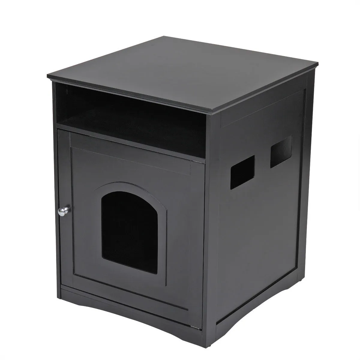 Compartment cat litter-black