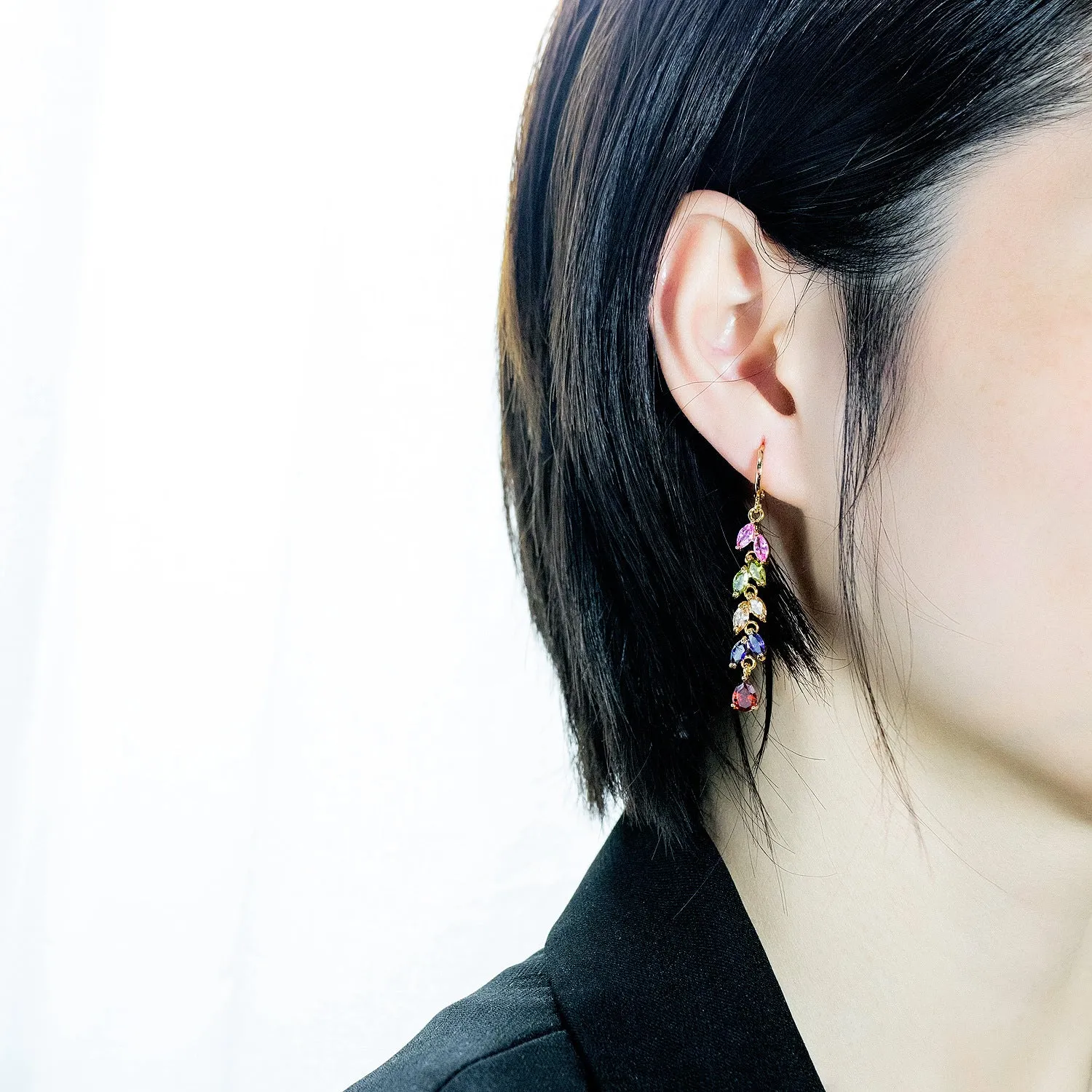 Copper-plated Diamond-studded Ladies Earrings Fashion-studded Earrings