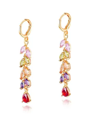 Copper-plated Diamond-studded Ladies Earrings Fashion-studded Earrings