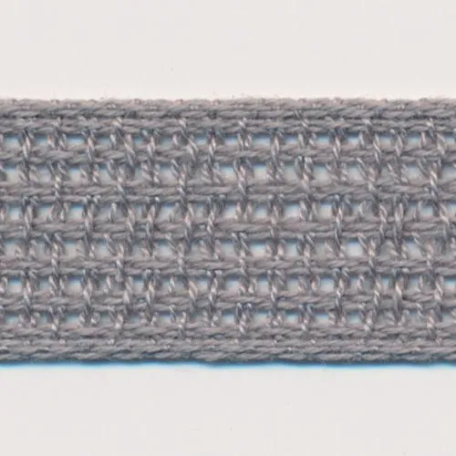 Cotton Mesh Ribbon #49 Charcoal