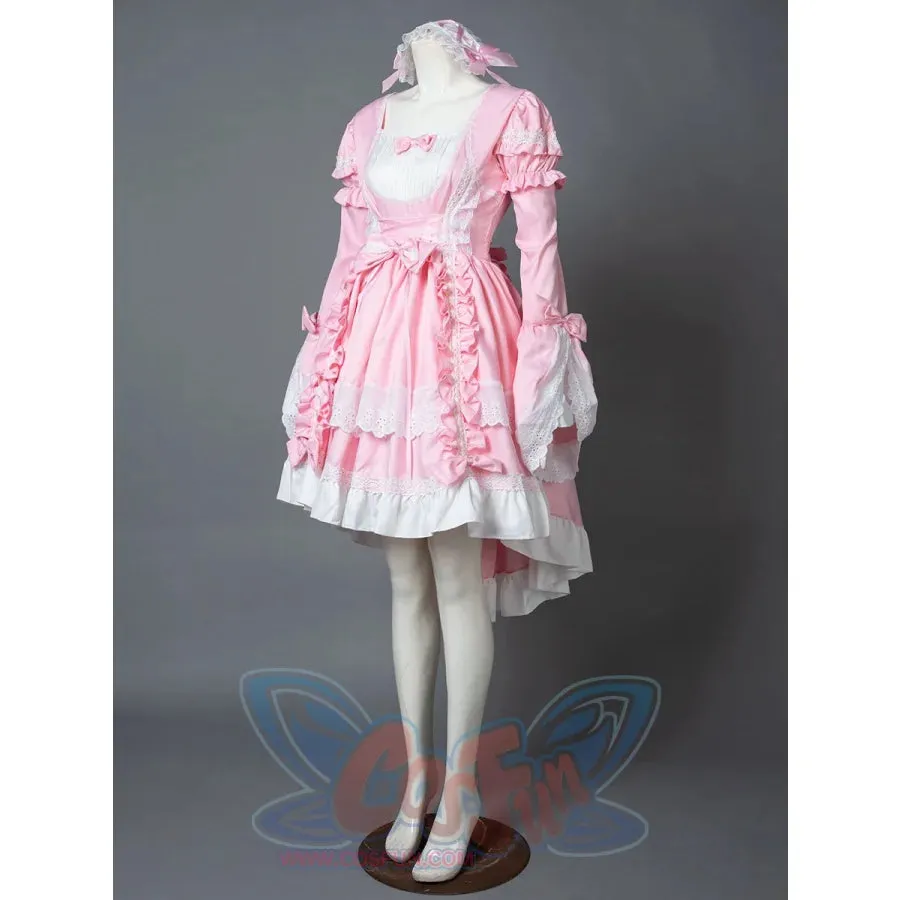 Court Maid Lace Trim Bow Princess Lolita Kawaii Dress mp006100