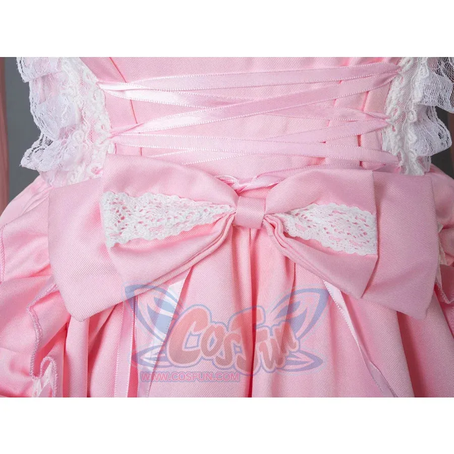 Court Maid Lace Trim Bow Princess Lolita Kawaii Dress mp006100