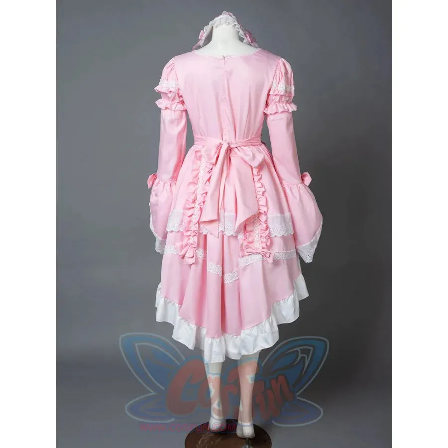 Court Maid Lace Trim Bow Princess Lolita Kawaii Dress mp006100