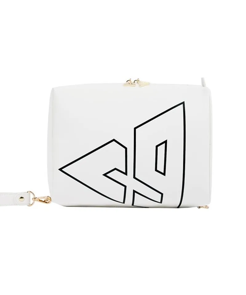 CREVE NINE: Line Symbol Big Pouch and Shoe Pouch - White