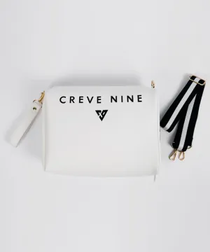 CREVE NINE: Line Symbol Big Pouch and Shoe Pouch - White